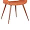 Armen Living Phoebe Mid-Century Dining Chair in Walnut Finish and Orange Fabric LCPHSIWAOR - alternate 7